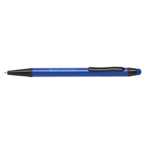 Blå stylus penna med tryck