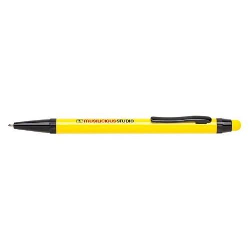 Gul stylus penna med tryck