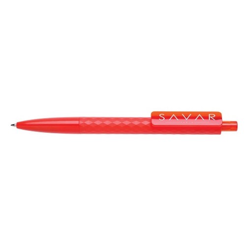 Röd penna med tryck