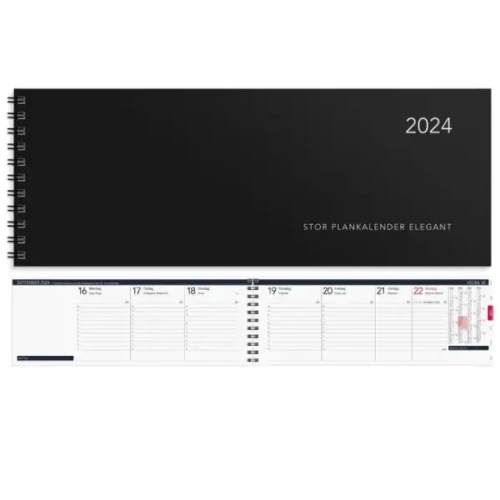 Plankalender Elegant 2024 Svart